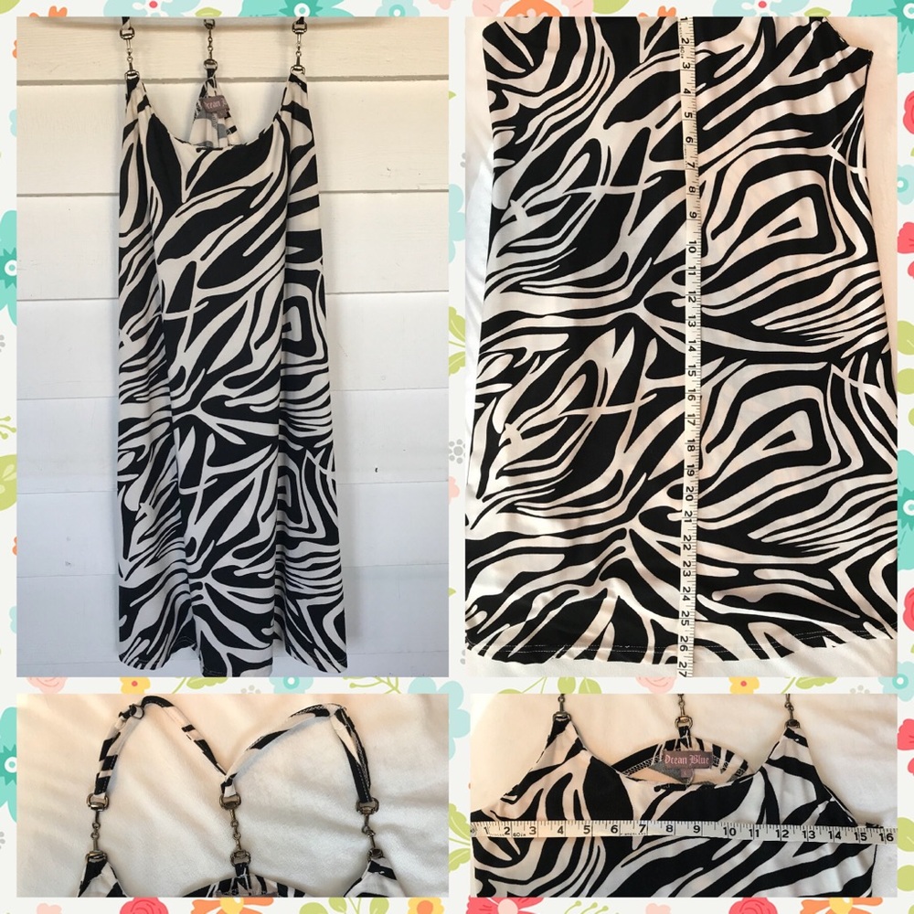 Zebra print mini dress.